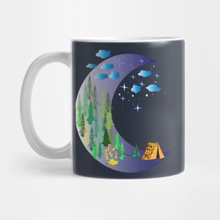 camping on moon life Mug